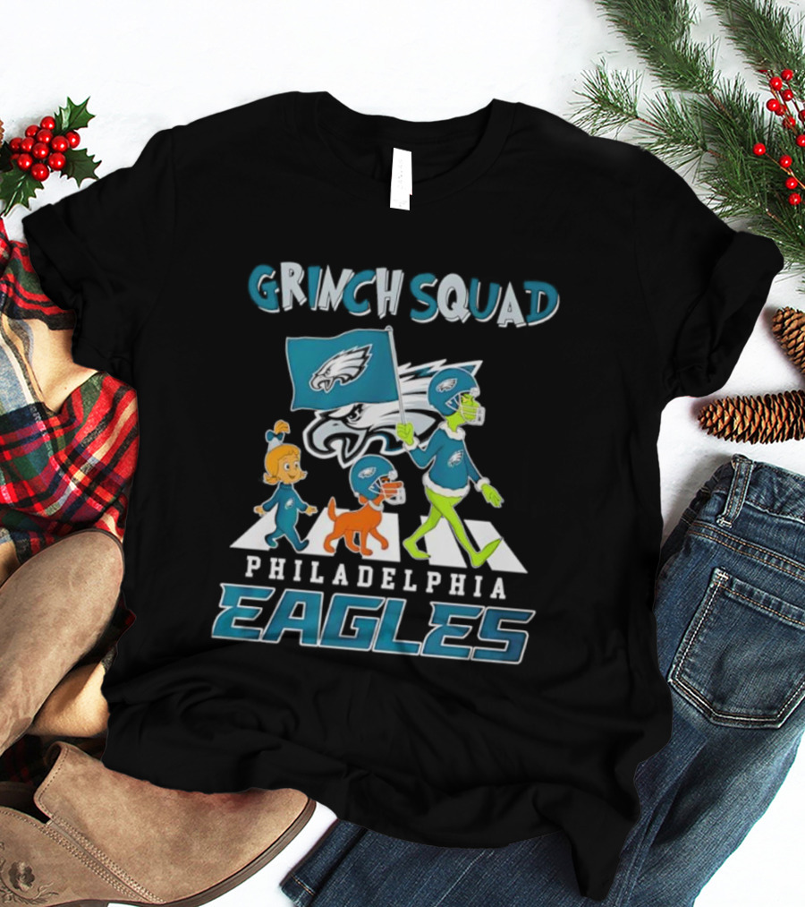 Grinch Squad Philadelphia Eagles Family Walk T-Shirt