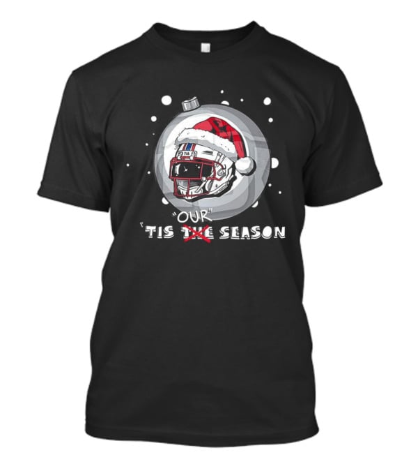 Tis Our Season Buffalo Bills Christmas Helmet Ornament Santa Hat T-Shirt