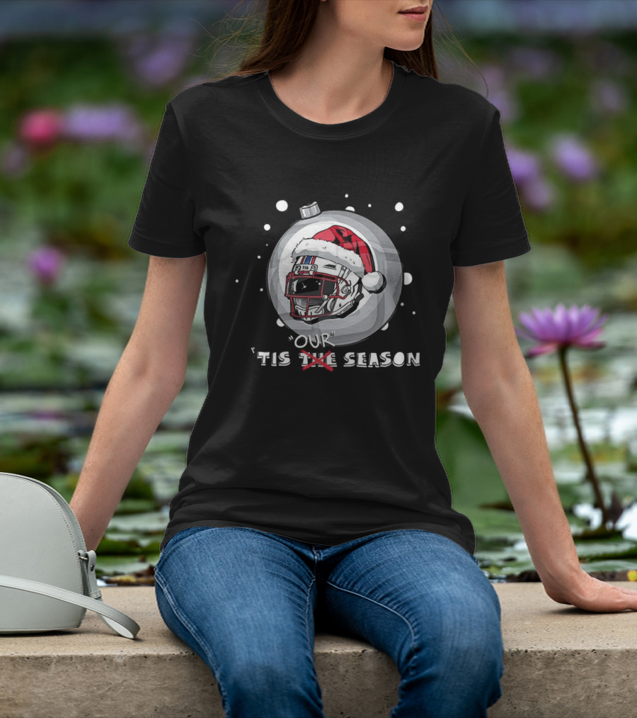 Tis Our Season Buffalo Bills Christmas Helmet Ornament Santa Hat T-Shirt