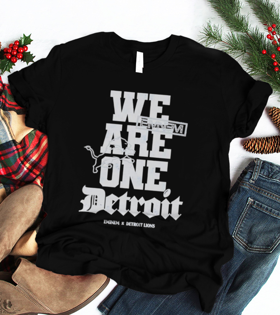 We Are One Detroit Eminem Lions Collaboration T-Shirt