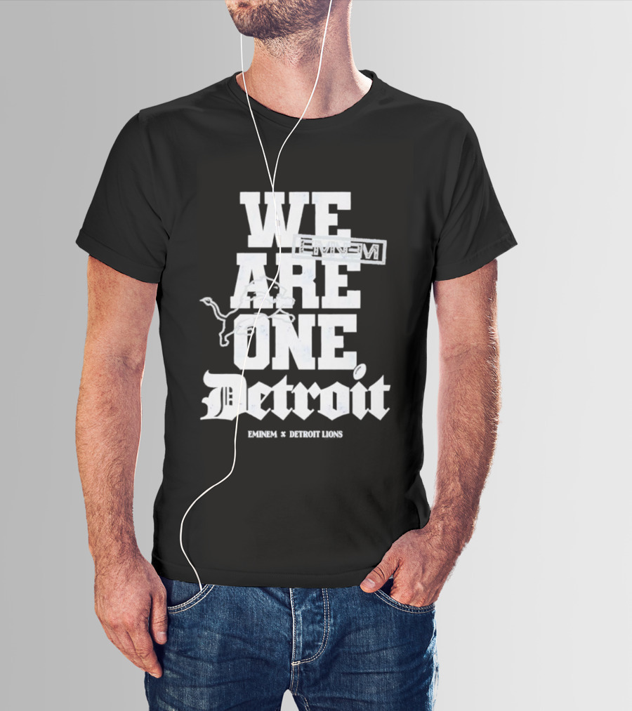 We Are One Detroit Eminem Lions Collaboration T-Shirt