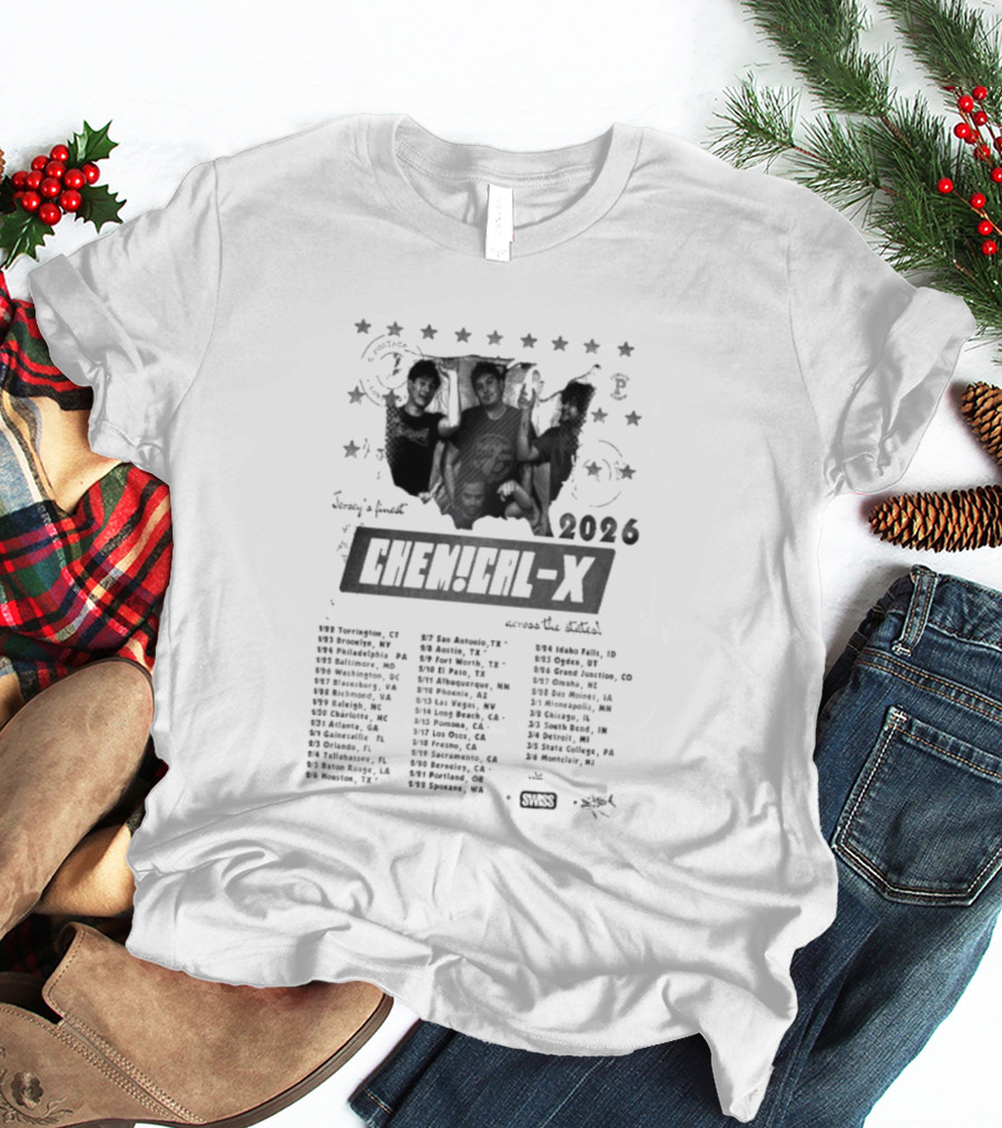 Chemical-X 2026 Across The States Tour Dates And Locations T-Shirt