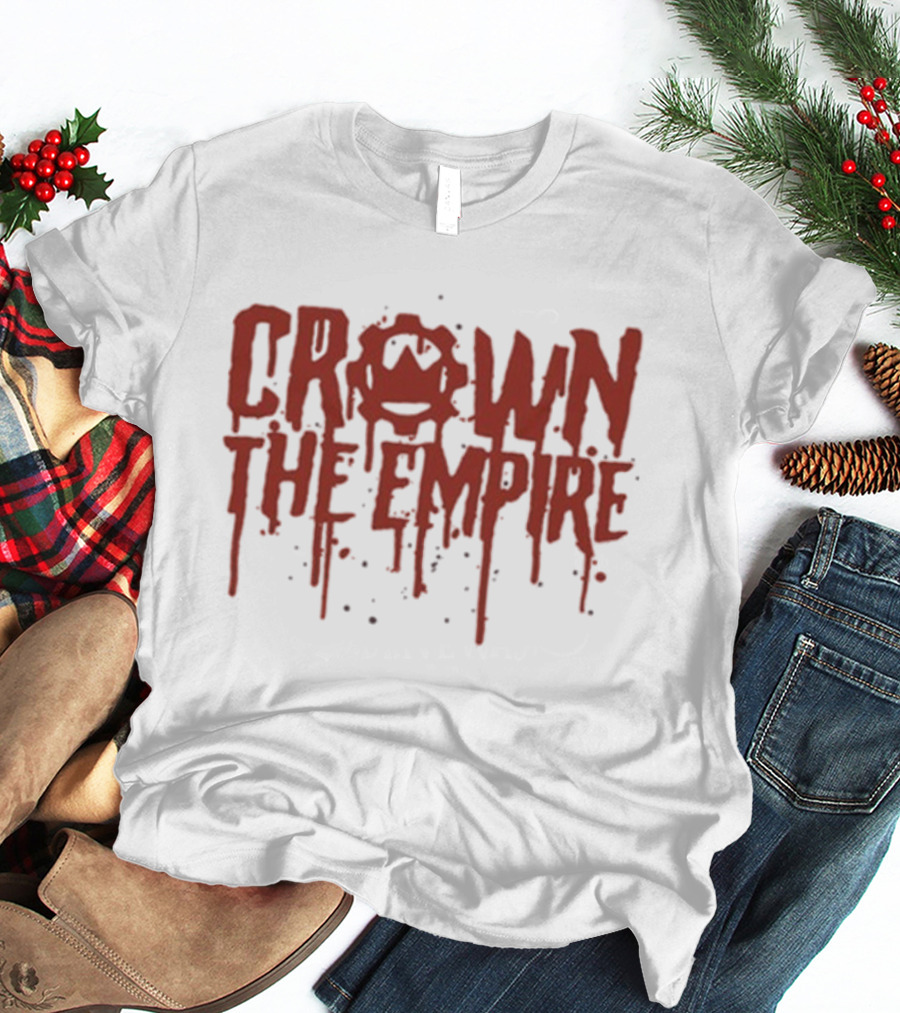 Crown The Empire Dripping Red Text Band Merch T-Shirt
