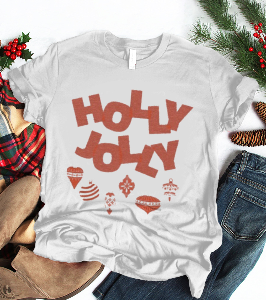 Holly Jolly Christmas Ornaments Festive Celebration T-Shirt