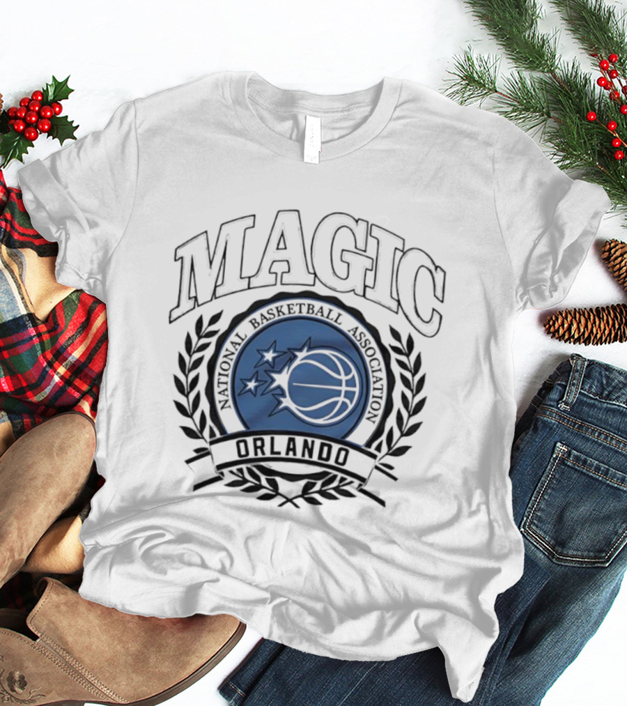 Magic Basketball Orlando Crest Stars Emblem T-Shirt