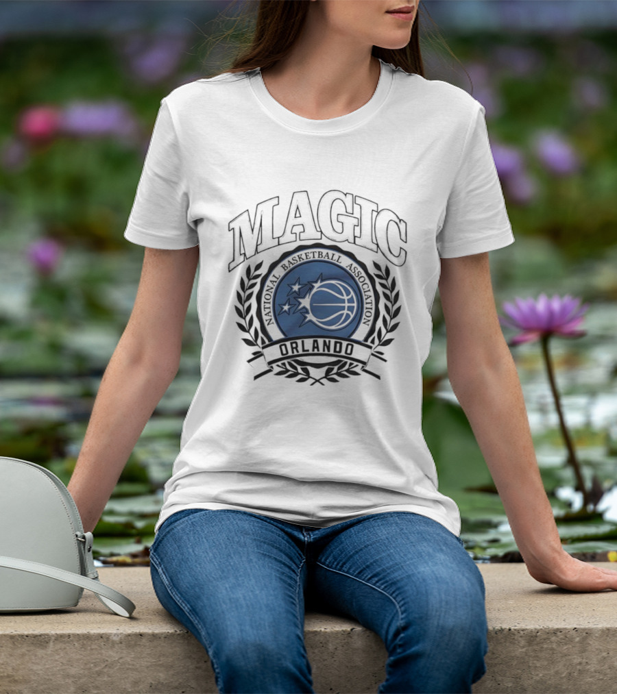 Magic Basketball Orlando Crest Stars Emblem T-Shirt