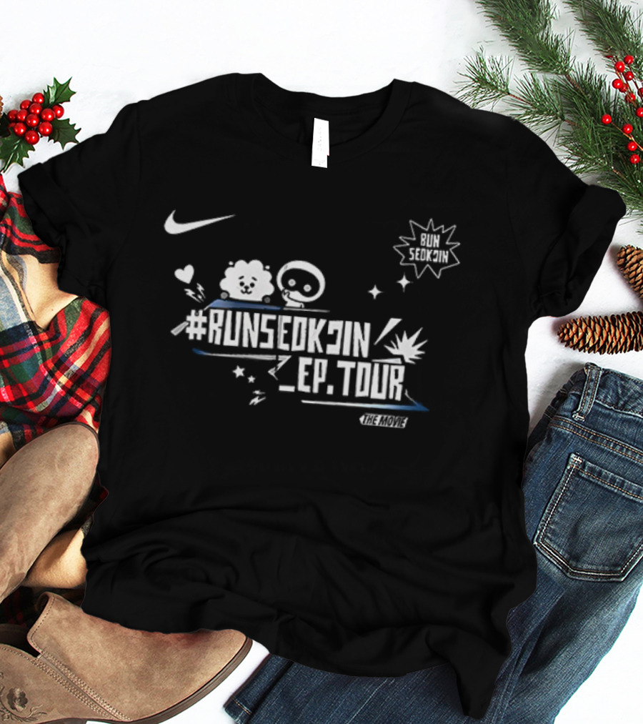 RUNSEOKJIN EP TOUR JIN SIGNATURE NIKE SPARKLES STARS T-Shirt