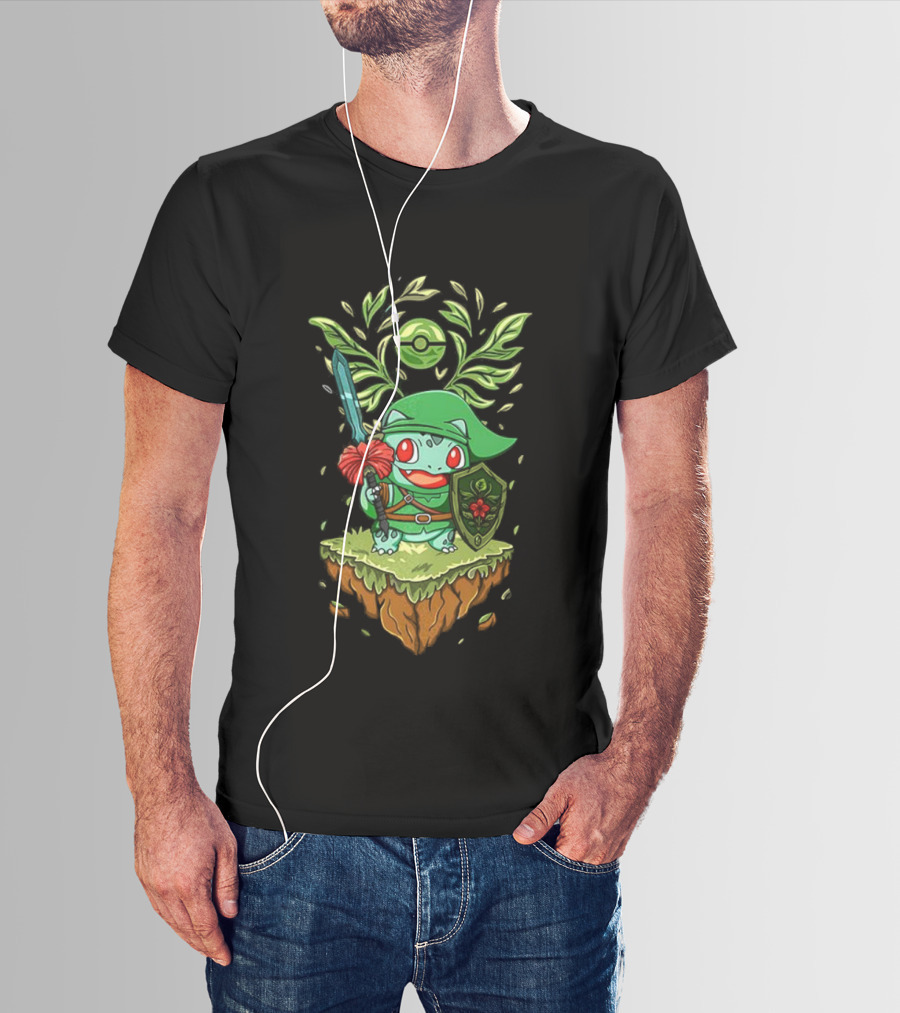 Legend Of Grass Bulbasaur Pokémon And Zelda Fusion T-Shirt