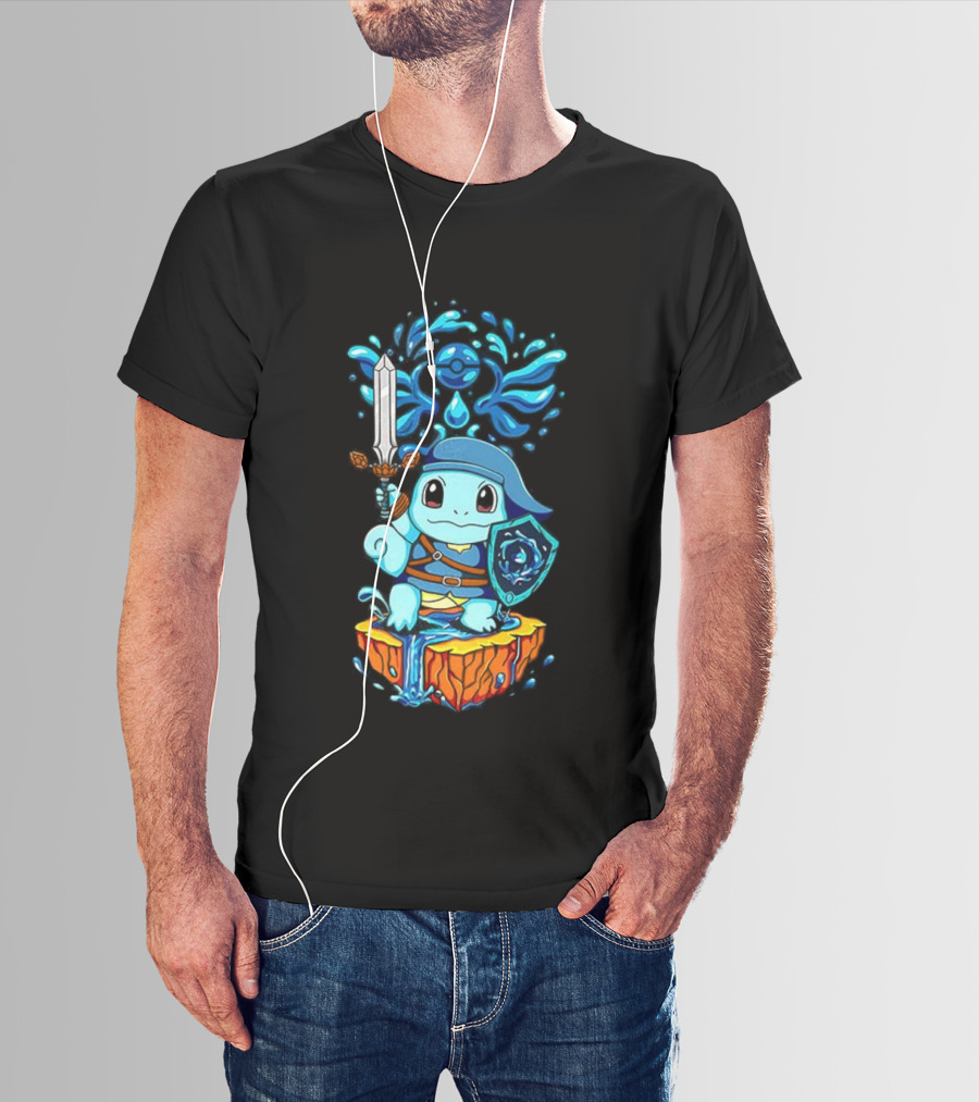 Legend Of Water Squirtle Pokémon Meets The Legend Of Zelda Fusion T-Shirt