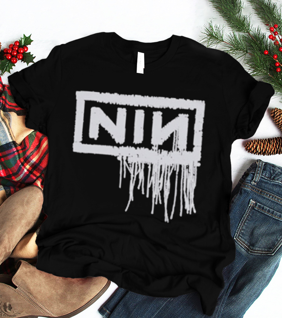 Nine Inch Nails NIN With Teeth Dripping Logo 20th Anniversary T-Shirt