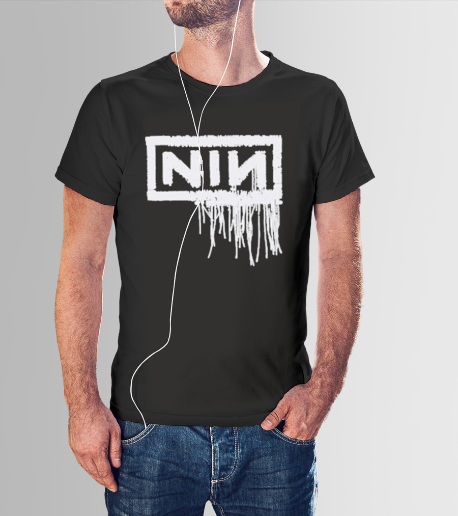 Nine Inch Nails NIN With Teeth Dripping Logo 20th Anniversary T-Shirt