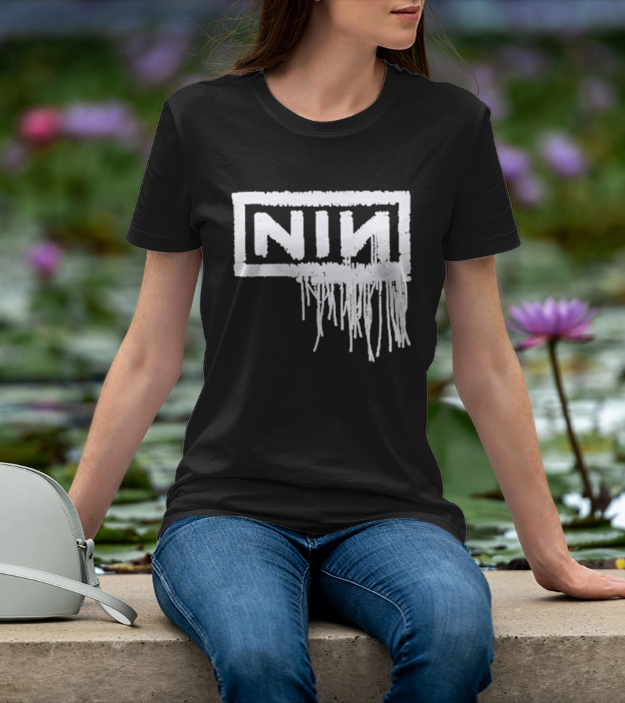 Nine Inch Nails NIN With Teeth Dripping Logo 20th Anniversary T-Shirt