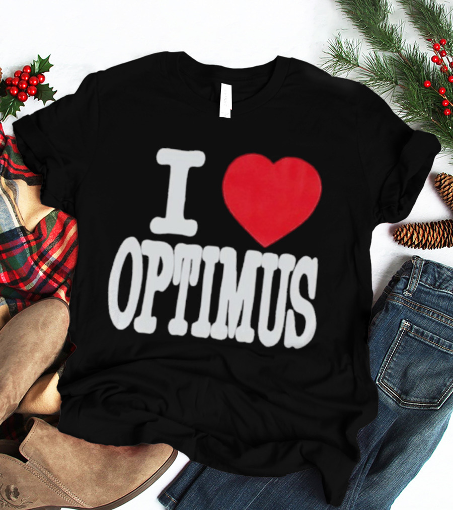 I Heart Optimus Bold Statement T-Shirt