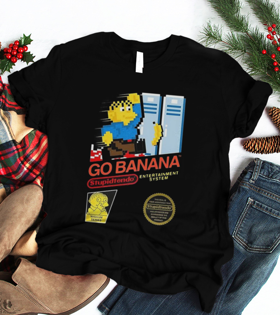 Go Banana Stupidtendo Entertainment System 8-Bit Wiggum Series T-Shirt