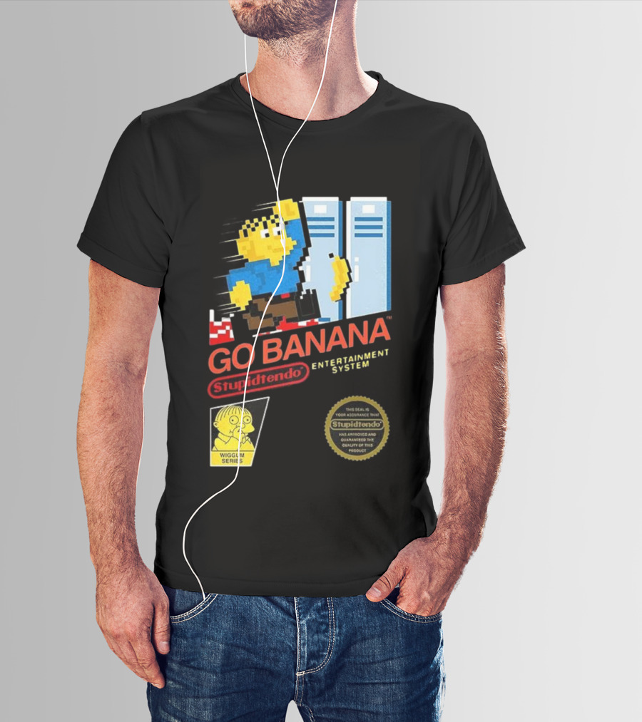 Go Banana Stupidtendo Entertainment System 8-Bit Wiggum Series T-Shirt