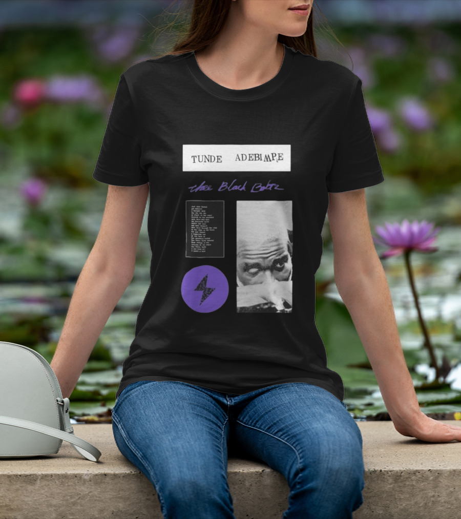 Tunde Adebimpe Thee Black Boltz Just Above Thunder Purple Lightning T-Shirt