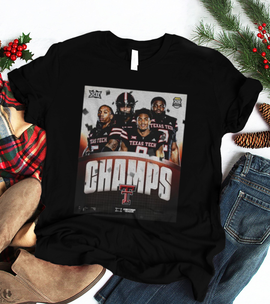 Texas Tech Big 12 Champs 2025 Football Victory Celebration T-Shirt