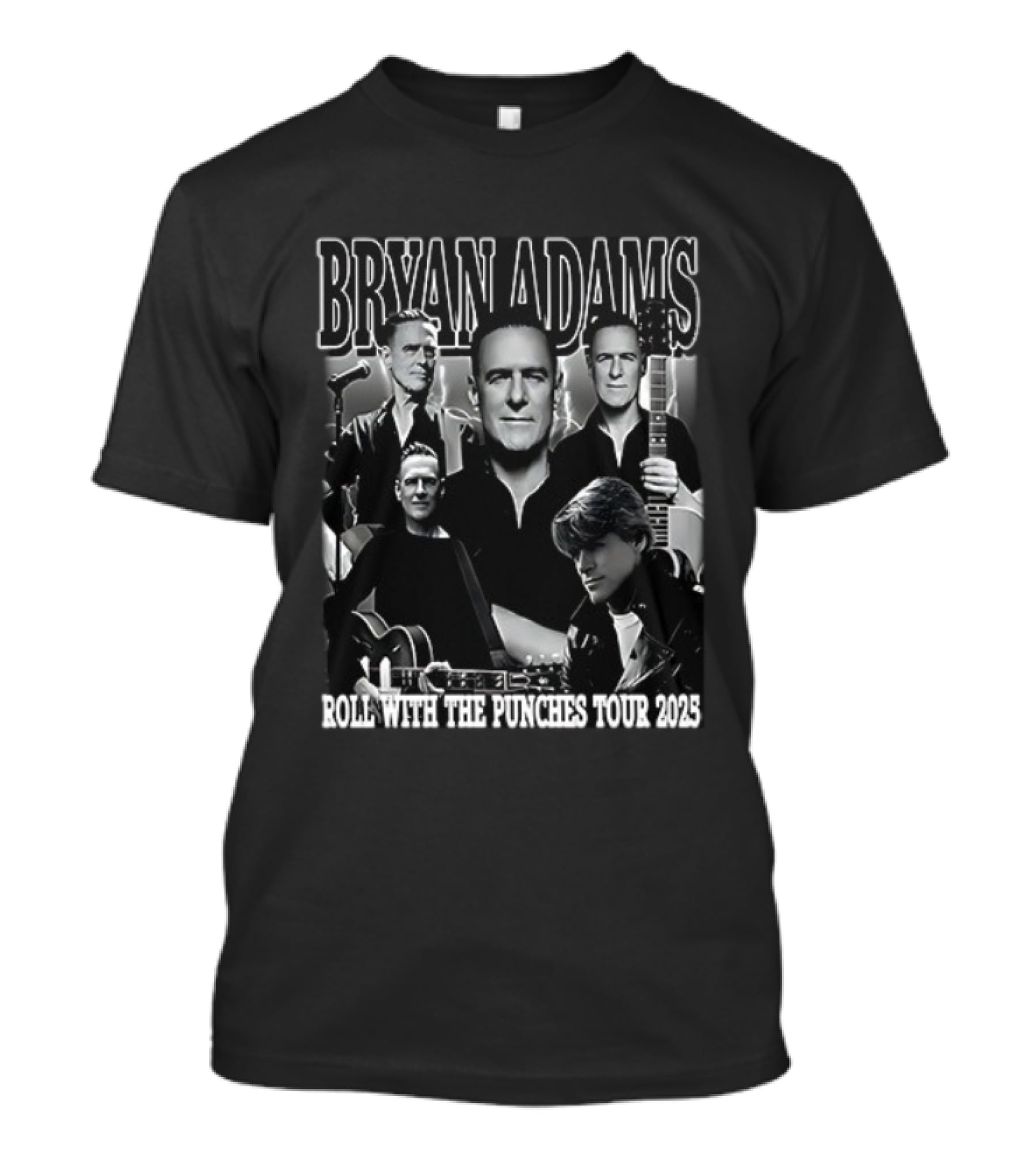Bryan Adams Roll With The Punches Tour 2025 Dates Schedule T-Shirt
