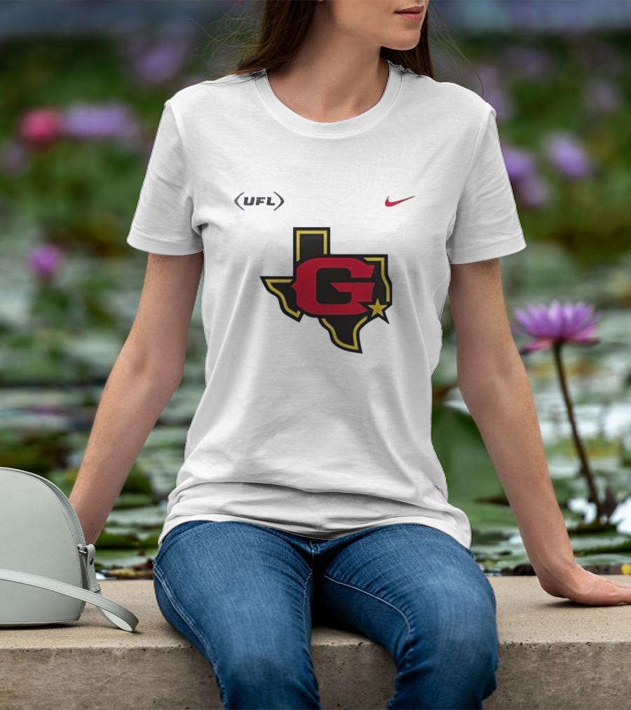 Houston Gamblers USFL Nike Texas Map Star T-Shirt