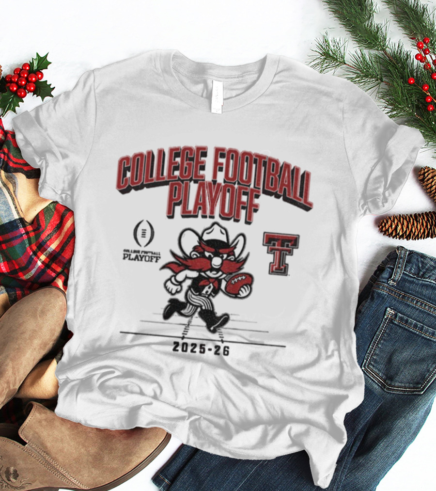 Texas Tech Red Raiders 2025-26 College Football Playoff CFP Mascot T-Shirt