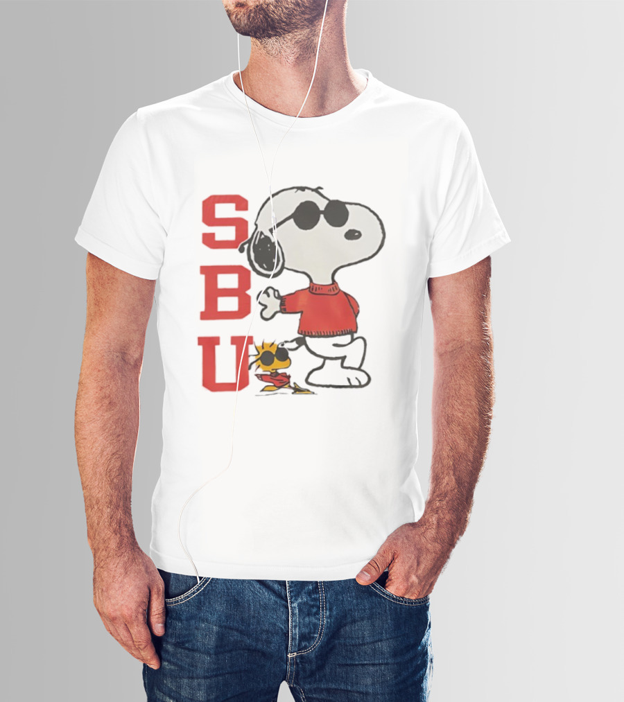 Stony Brook University Snoopy Woodstock SBU Joe Cool T-Shirt