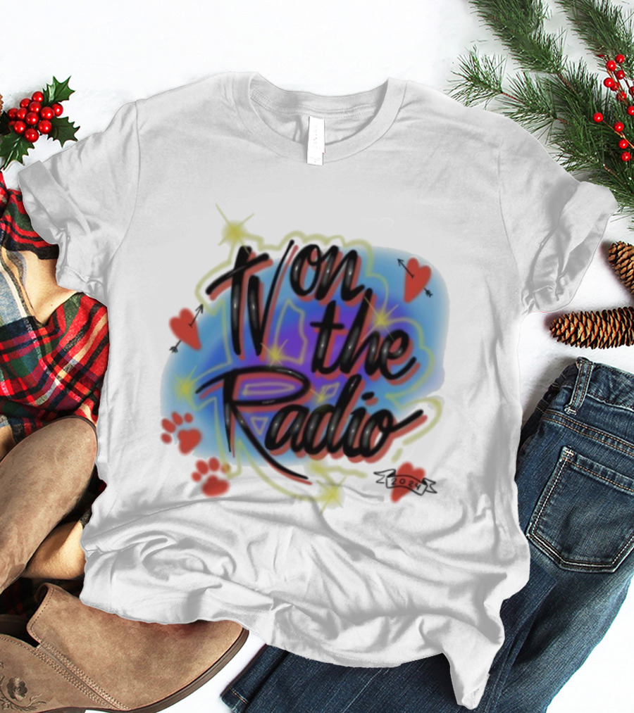 Tv On The Radio Airbrush Hearts Stars Sparkles T-Shirt