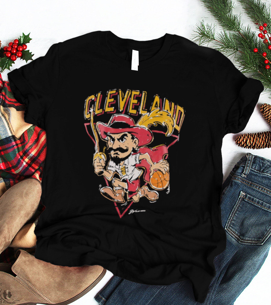 Cleveland Cavaliers Retro Mascot Classic Basketball T-Shirt