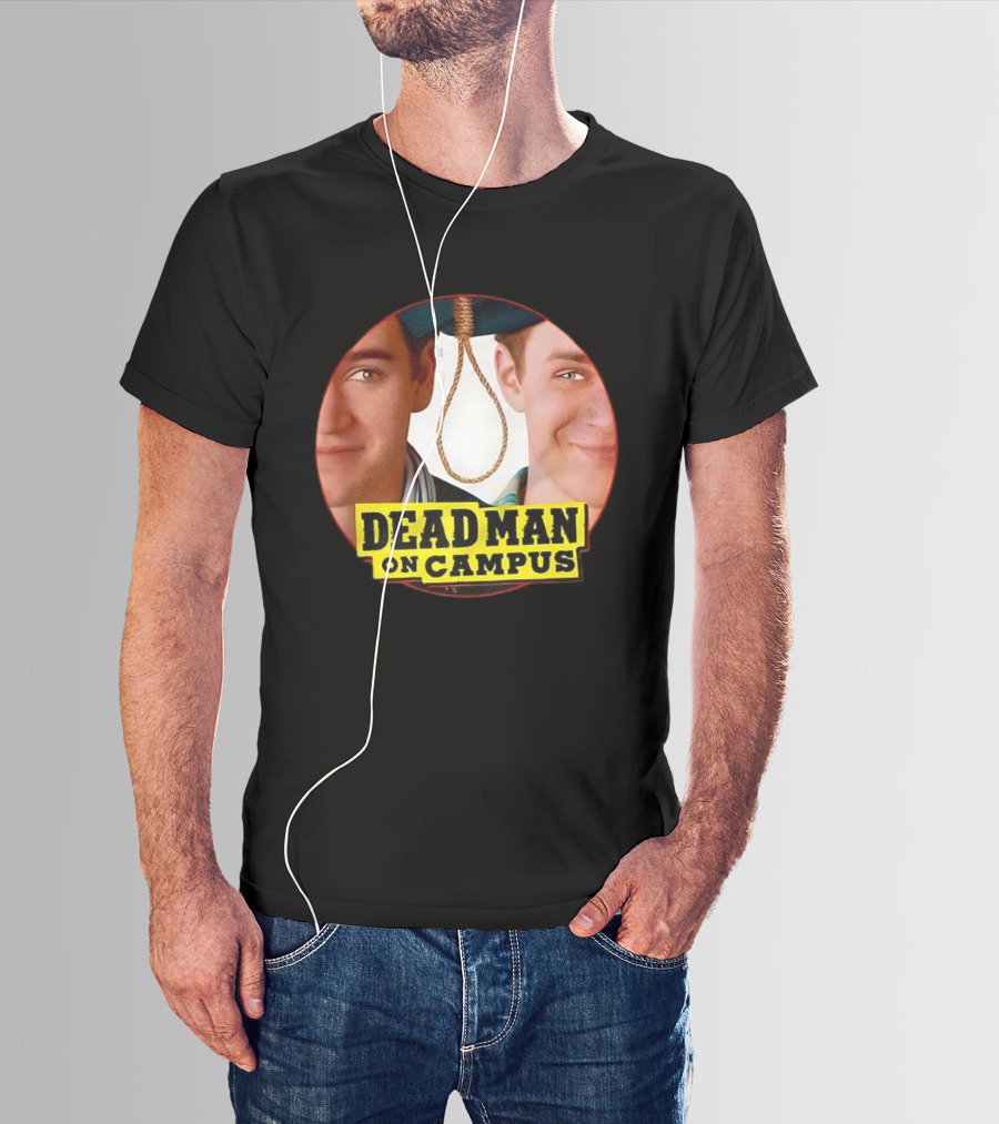Dead Man On Campus 1998 Comedy Movie Vintage Noose Rope Collage T-Shirt