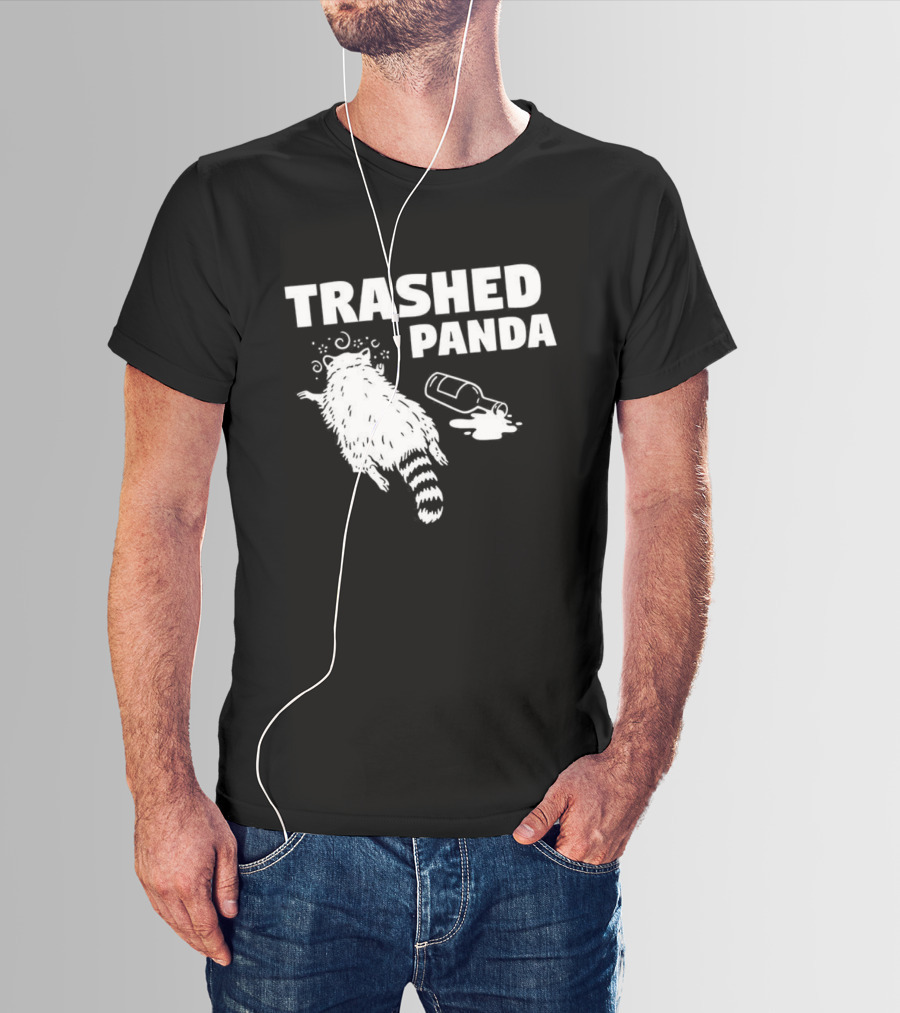 Trashed Panda Raccoon Drunk Hanover T-Shirt