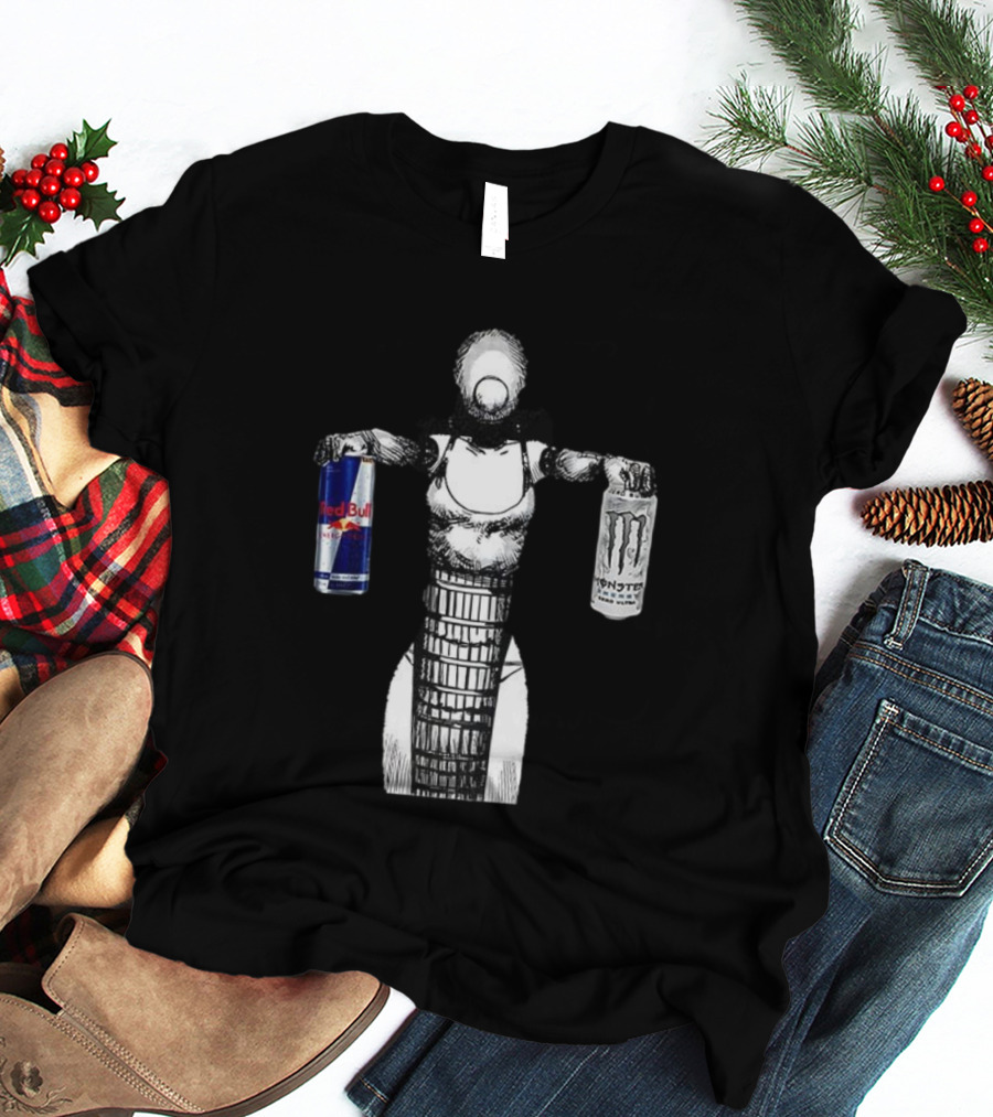 Reze Chainsaw Man Holding Red Bull And Monster Energy T-Shirt
