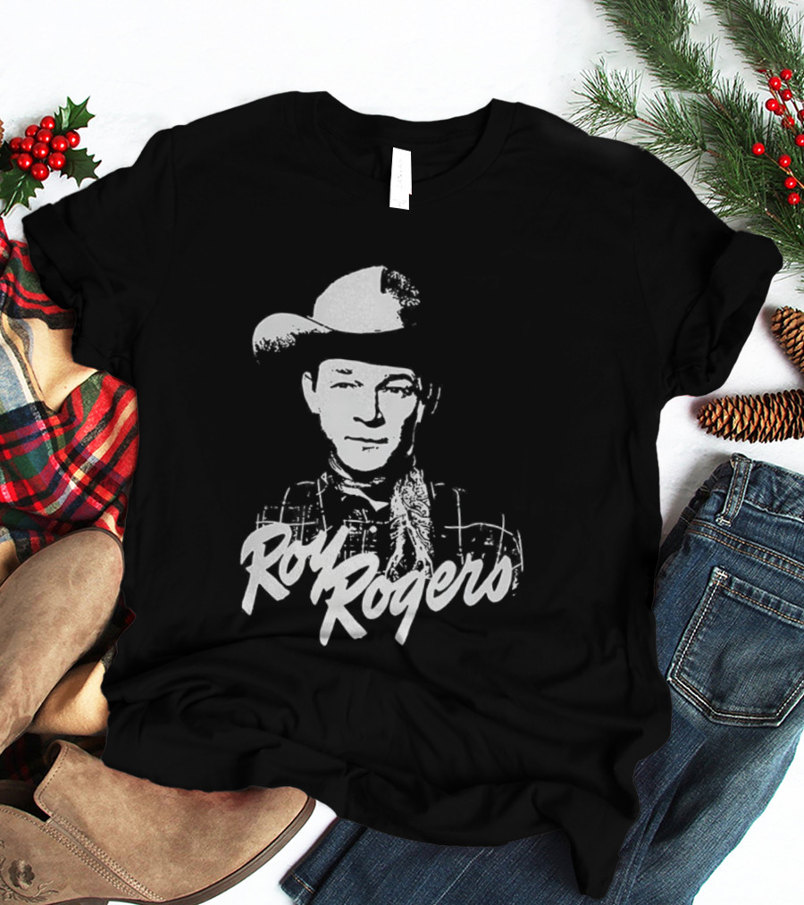 Roy Rogers King Of The Cowboys Retro Style Hat And Checkered T-Shirt