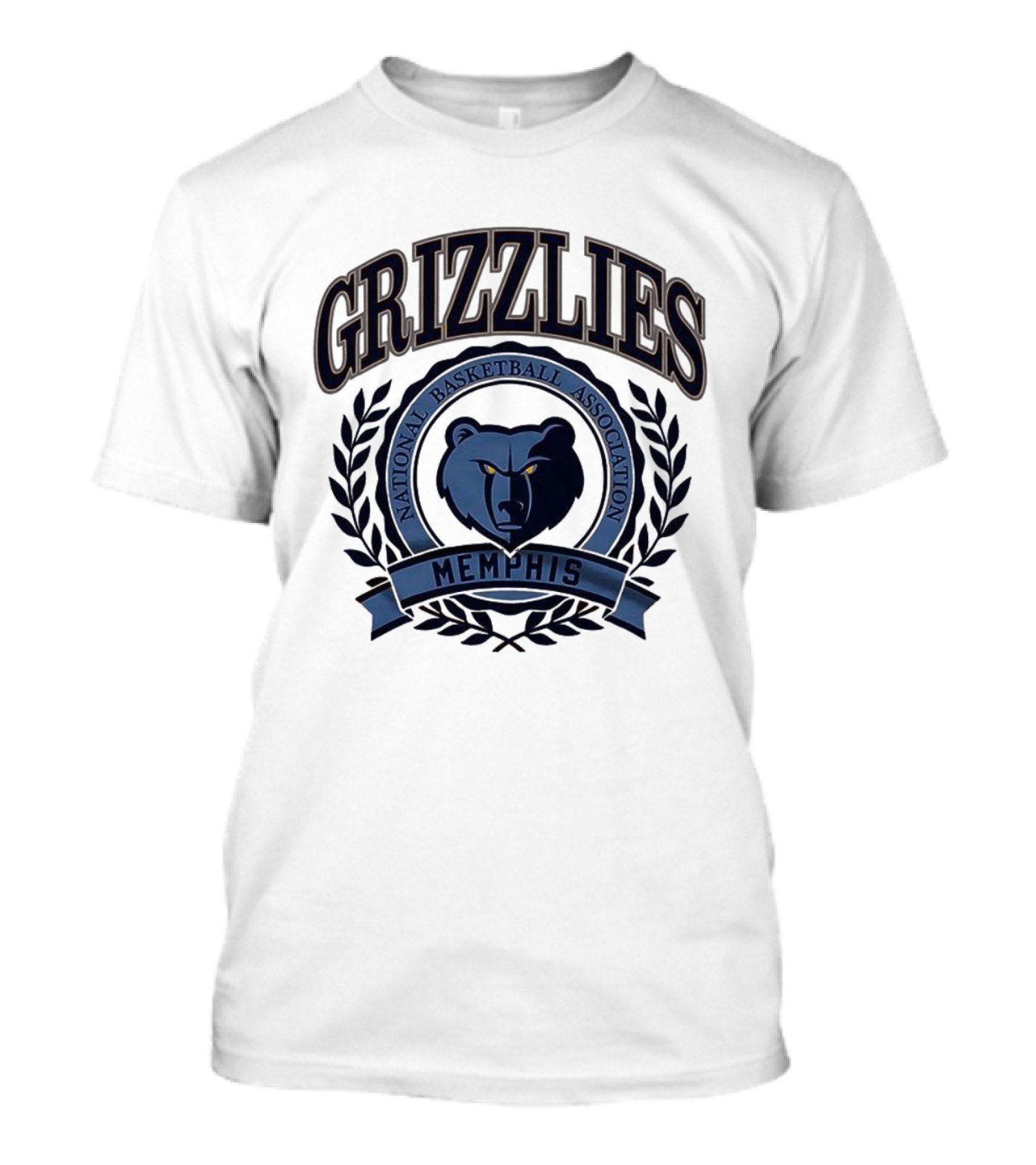 Memphis Grizzlies National Basketball Association Laurel Wreath Frame Retro T-Shirt