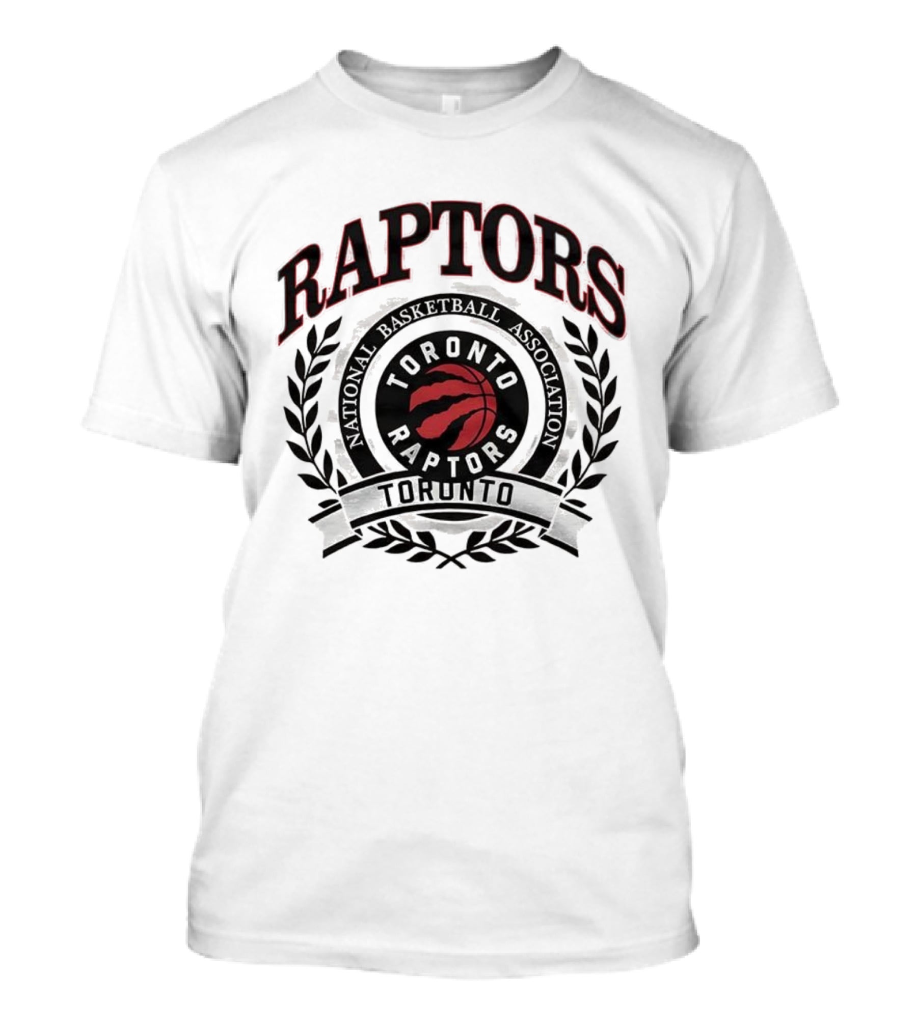 Toronto Raptors NBA Laurel Wreath Frame Retro T-Shirt