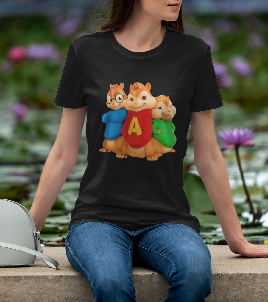 Alvin And The Chipmunks Trio Red Blue Green S T-Shirt