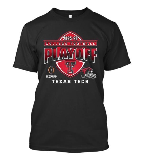 2025-2026 College Football Playoff Texas Tech Red Raiders Logo Helmet Icon T-Shirt
