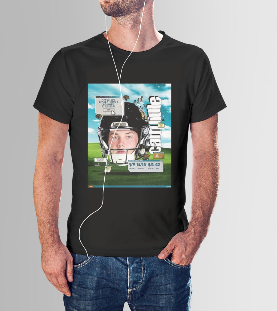 Cam Little 68-Yard Field Goal Record NFL Jaguars Kicker Wow T-Shirt