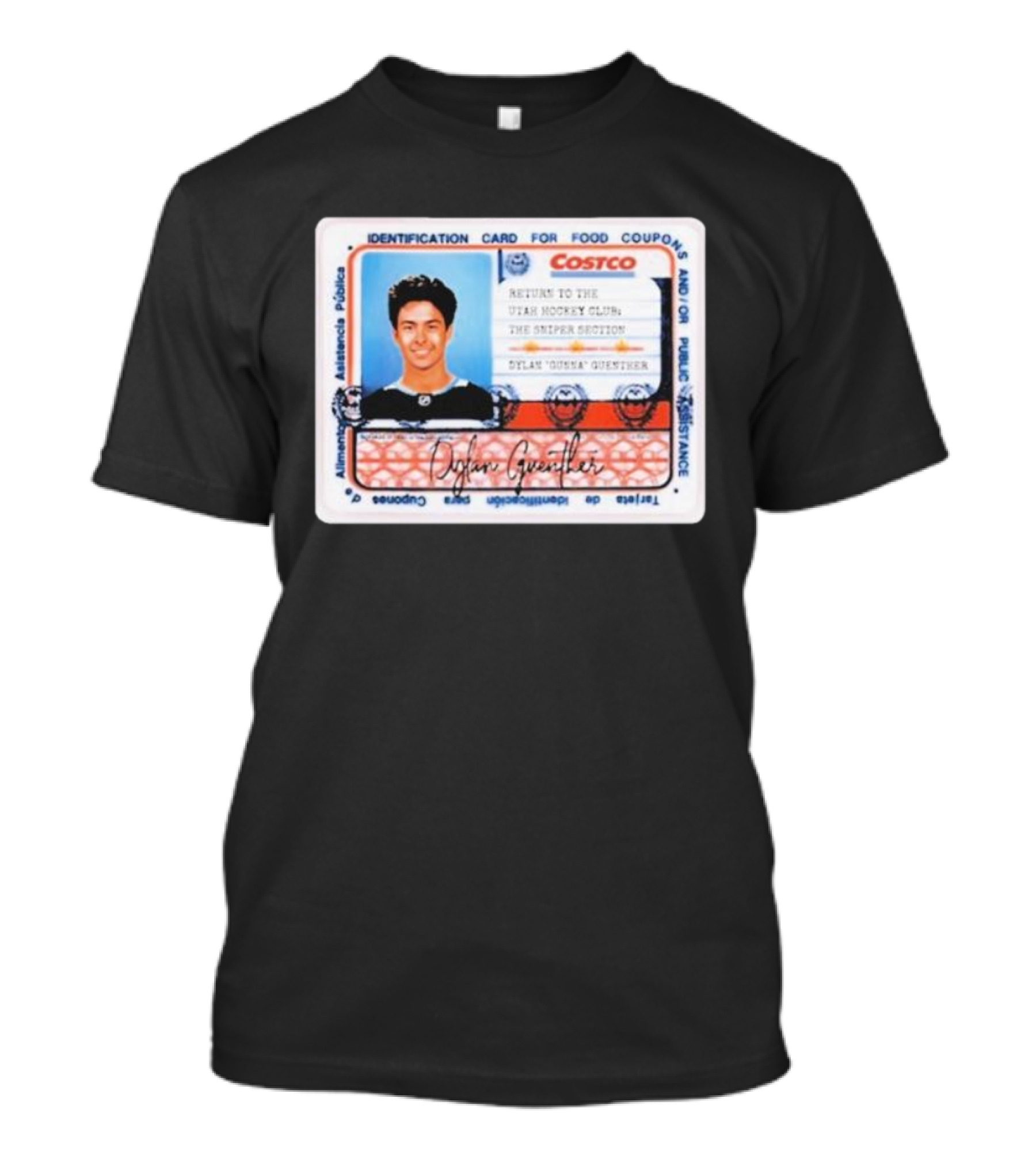 Dylan Guenther Costco Identification Return Utah Hockey Club Sniper Section T-Shirt