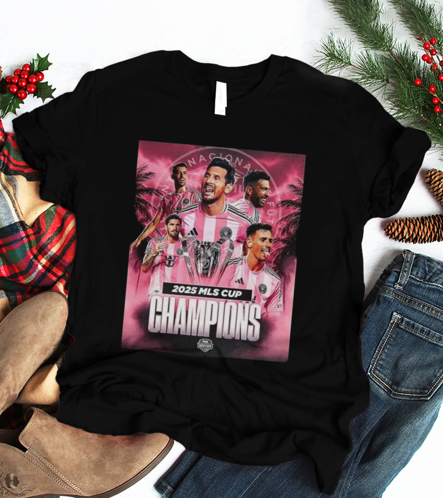 2025 MLS Cup Champions Messi And Miami Soccer Victory T-Shirt