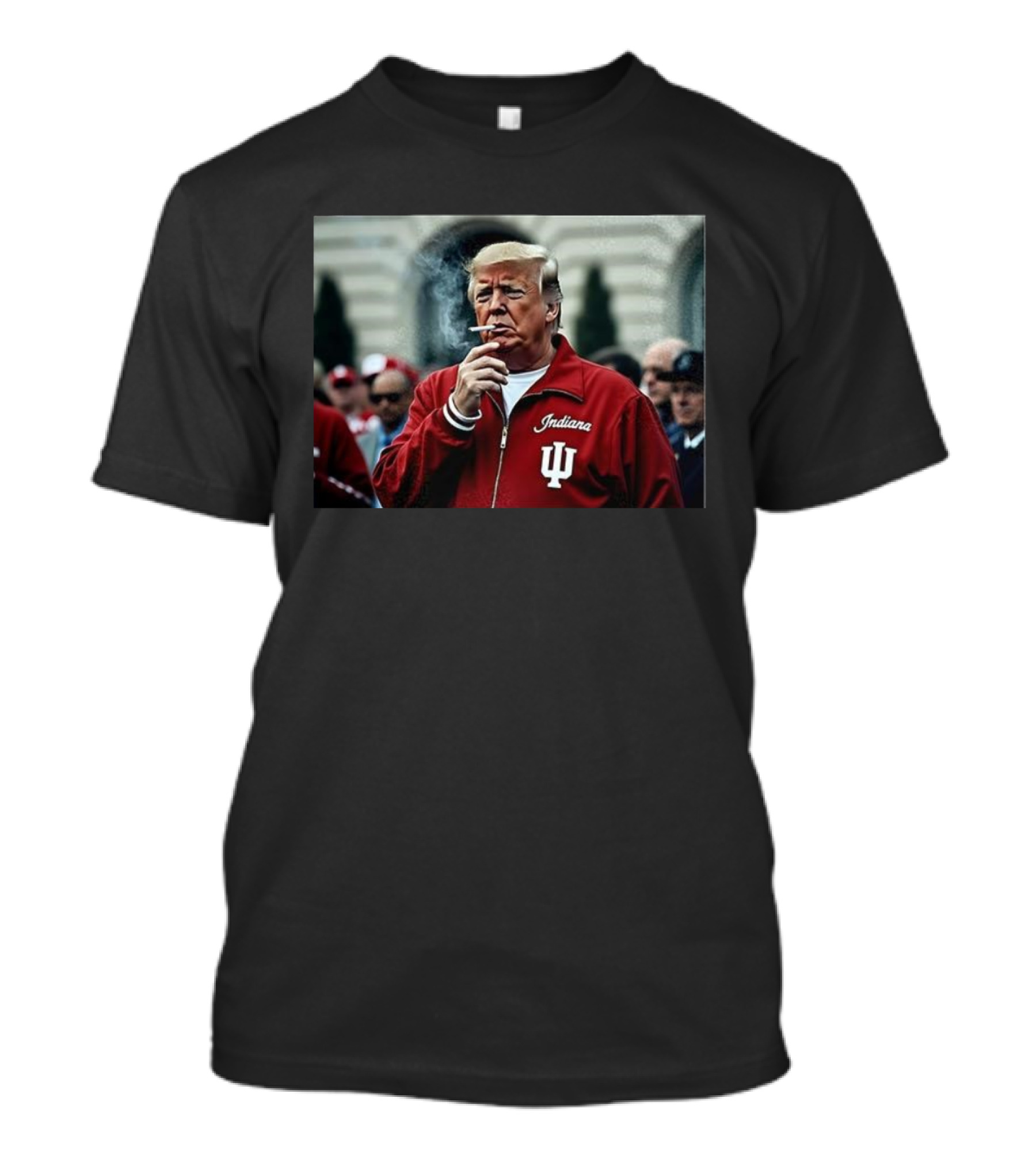 Indiana Hoosiers Trump Smoking Football Meme T-Shirt