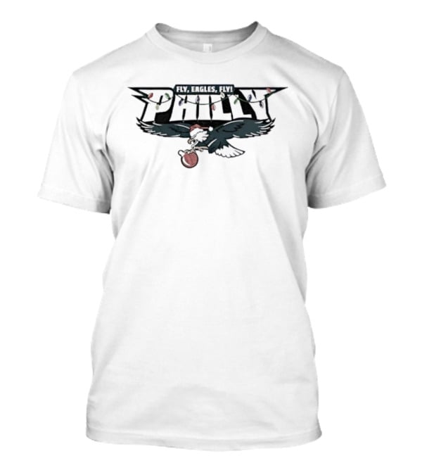 Fly Eagles Fly Philadelphia Eagles Christmas Eagle Santa Hat T-Shirt