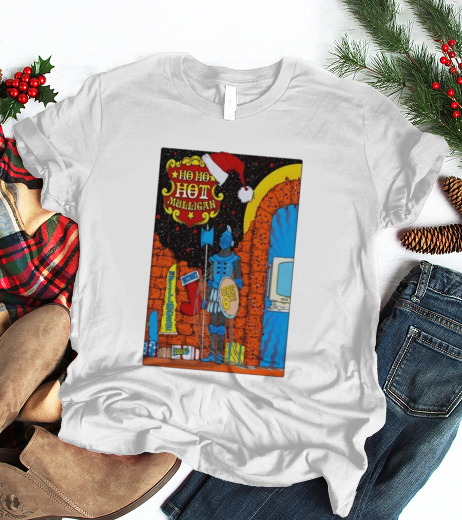 Ho Ho Ho Hot Mulligan Dec 6th 2025 The Fillmore Detroit Knight And Santa Hat T-Shirt