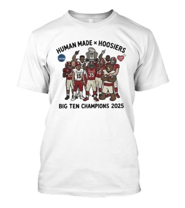 Indiana Hoosiers Human Made Big Ten Champions 2025 CFP NCAA Winner T-Shirt