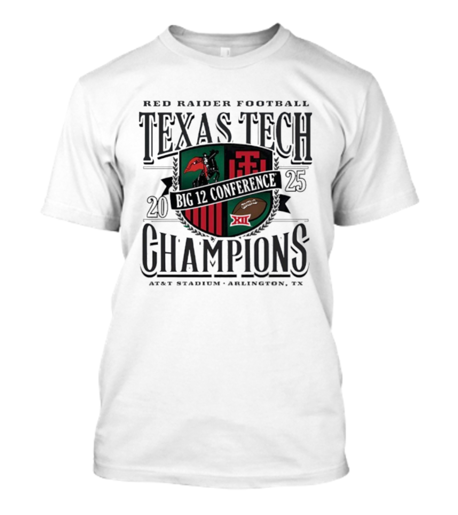 Texas Tech Red Raiders Football Big 12 Champions AT&T Stadium Arlington TX T-Shirt