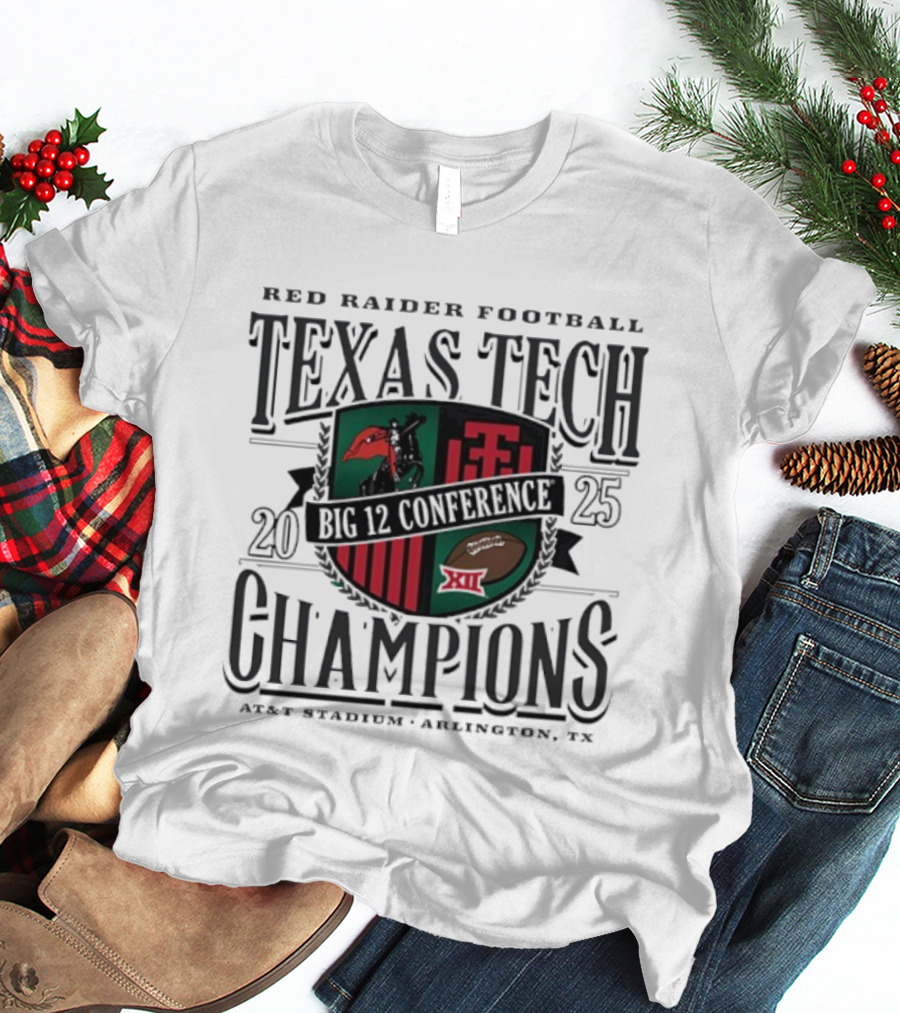 Texas Tech Red Raiders Football Big 12 Champions AT&T Stadium Arlington TX T-Shirt