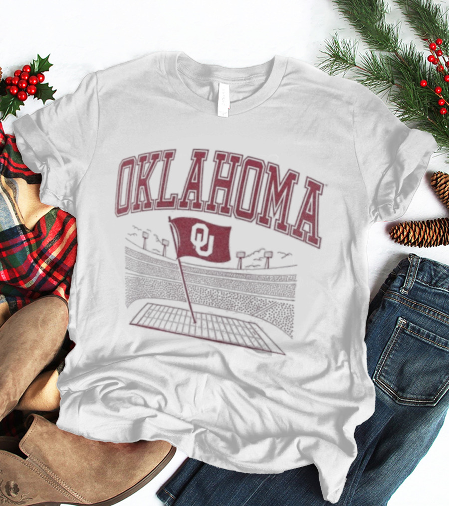 Oklahoma Sooners Flag Plant College Football Team Spirit T-Shirt