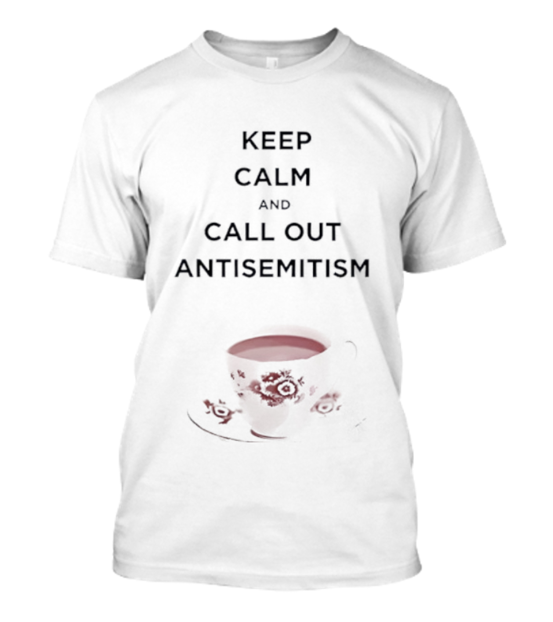 KEEP CALM AND CALL OUT ANTISEMITISM Red Paint Stroke T-Shirt