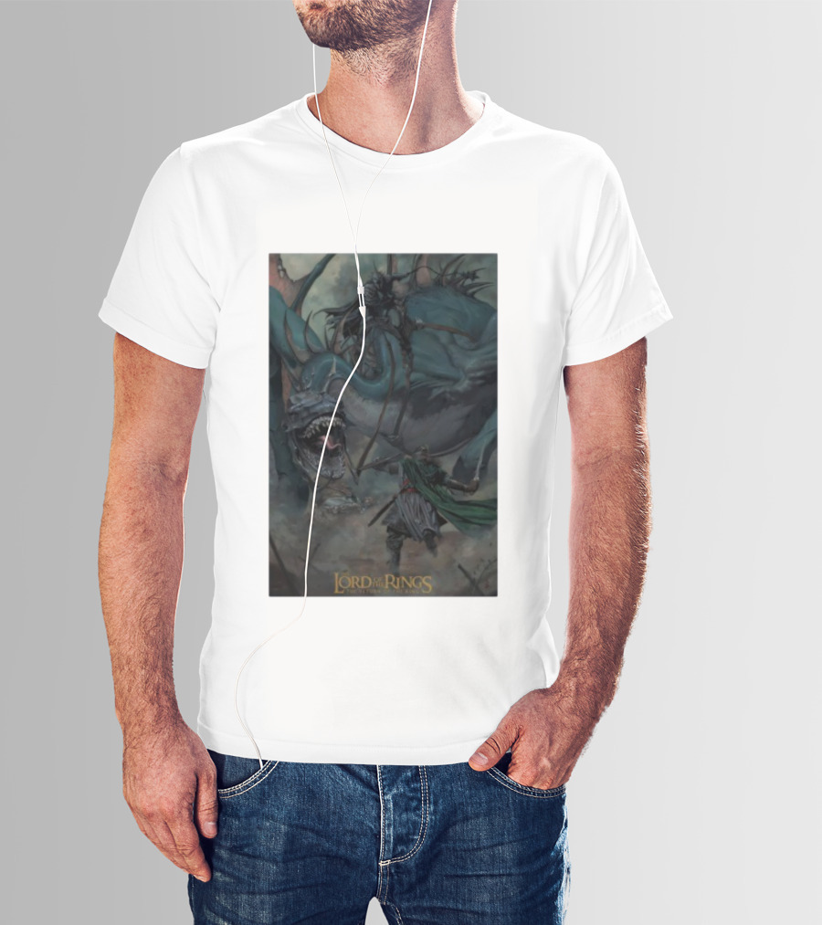 The Lord Of The Rings The Return Of The King Epic Battle Scene With Nazgûl And Fellbeast T-Shirt