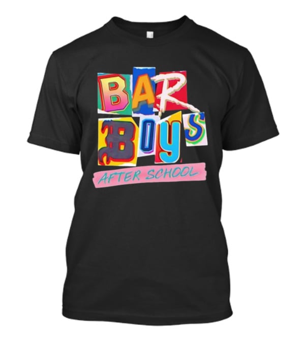 Bar Boys After School Retro Colorful Text Design T-Shirt