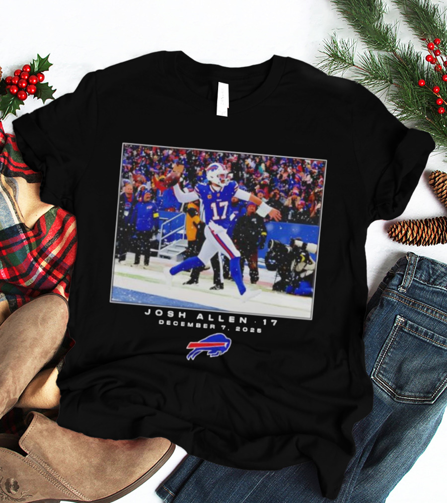 Buffalo Bills Josh Allen 17 NFL December 7 2025 T-Shirt