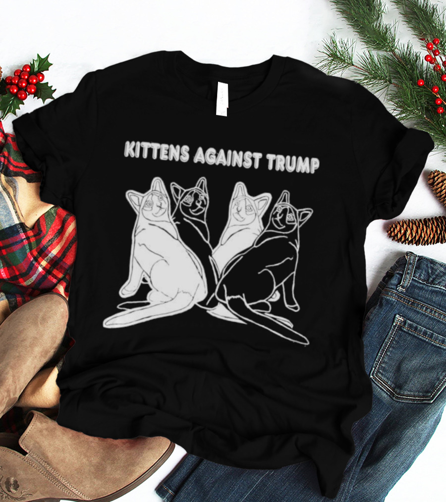 Kittens Against Trump Cats Illustration T-Shirt